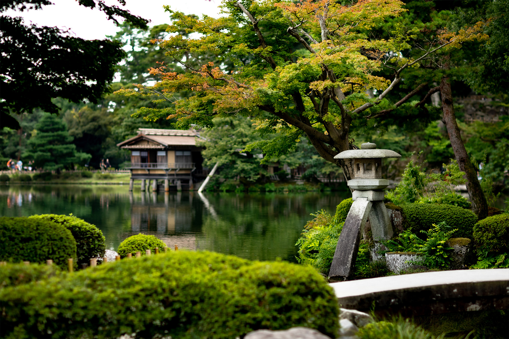 兼六園霞池與徽軫燈籠